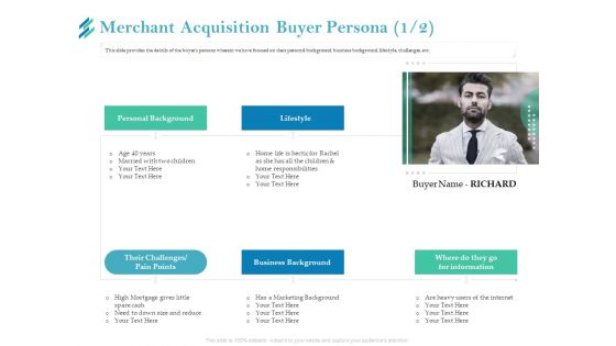 Online Payment Platform Merchant Acquisition Buyer Persona Cash Infographics PDF Online Payment Platform Merchant Acquisition Buyer Persona Cash Infographics PDF