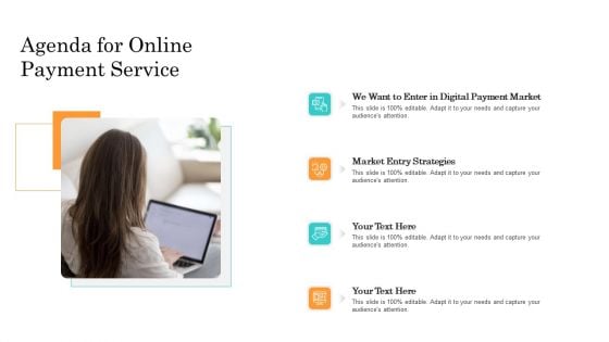 Online Payment Service Agenda For Online Payment Service Ppt Professional Design Inspiration PDF