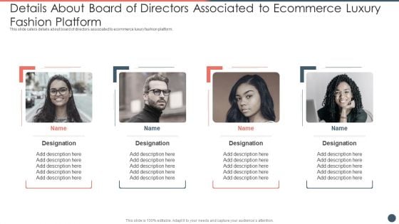 Online Premium Fashion Portal Venture Capitalist Financing Elevator Pitch Deck Details About Board Of Directors Topics PDF Online Premium Fashion Portal Venture Capitalist Financing Elevator Pitch Deck Details About Board Of Directors Topics PDF