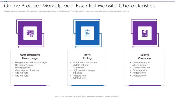 Online Product Marketplace Essential Website Characteristics Professional PDF