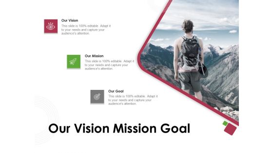 Online Product Planning Our Vision Mission Goal Ppt Model Slideshow PDF