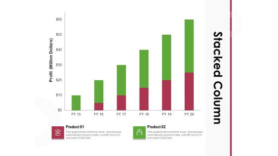 Online Product Planning Stacked Column Ppt Professional Aids PDF