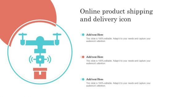 Online Product Shipping And Delivery Icon Portrait PDF