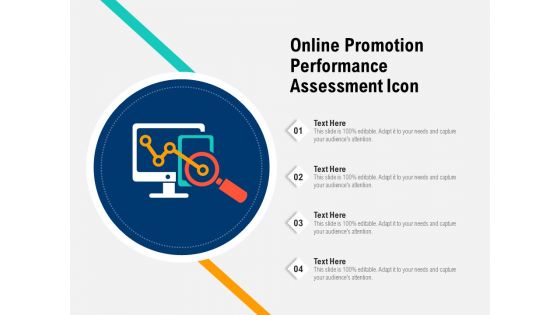 Online Promotion Performance Assessment Icon Ppt PowerPoint Presentation File Vector PDF