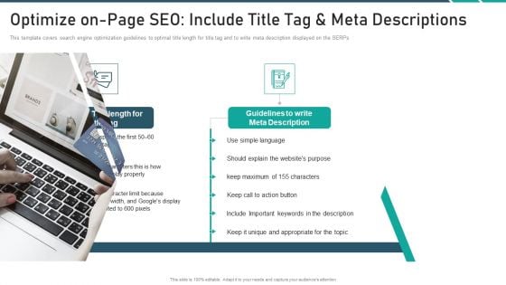 Online Promotion Playbook Optimize On Page SEO Include Title Tag And Meta Microsoft PDF