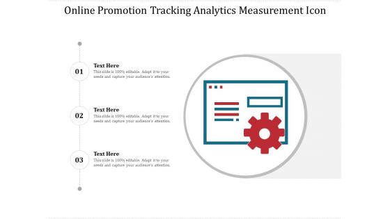 Online Promotion Tracking Analytics Measurement Icon Ppt PowerPoint Presentation File Inspiration PDF