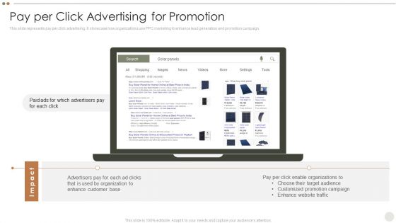 Online Promotional Techniques To Increase Pay Per Click Advertising For Promotion Summary PDF