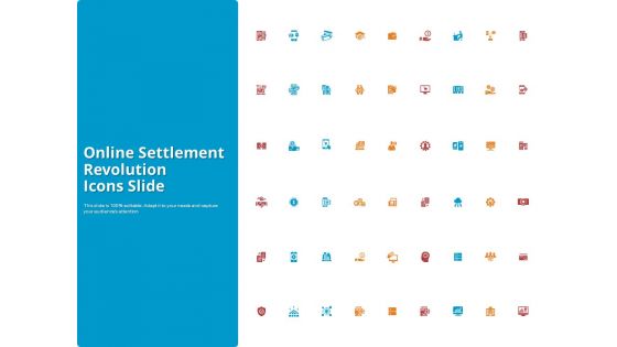 Online Settlement Revolution Icons Slide Microsoft PDF