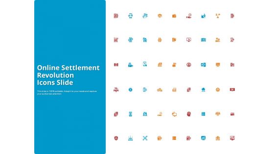 Online Settlement Revolution Icons Slide Microsoft PDF