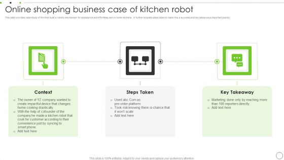 Online Shopping Business Case Of Kitchen Robot Ppt PowerPoint Presentation File Example File PDF