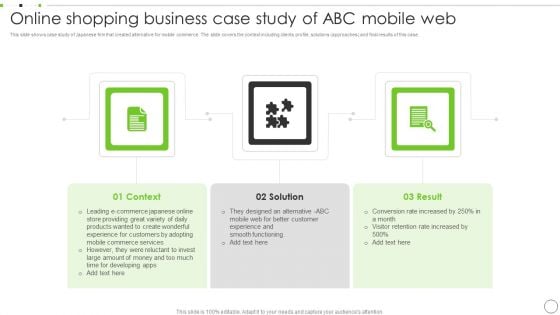 Online Shopping Business Case Study Of Abc Mobile Web Ppt PowerPoint Presentation Gallery Information PDF