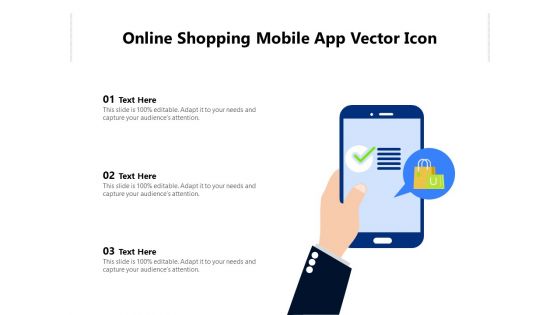 Online Shopping Mobile App Vector Icon Ppt PowerPoint Presentation Gallery Layouts PDF