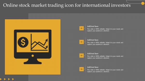 Online Stock Market Trading Icon For International Investors Template PDF