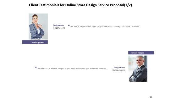 Online Store Design Service Proposal Ppt PowerPoint Presentation Complete Deck With Slides Slide20