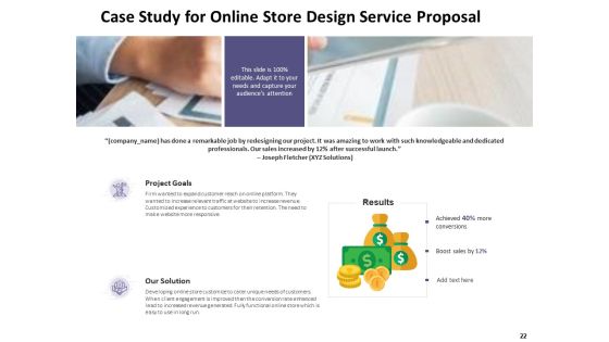 Online Store Design Service Proposal Ppt PowerPoint Presentation Complete Deck With Slides Slide22