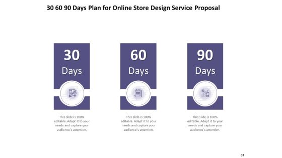 Online Store Design Service Proposal Ppt PowerPoint Presentation Complete Deck With Slides Slide33