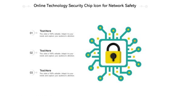 Online Technology Security Chip Icon For Network Safety Ppt PowerPoint Presentation File Graphics Example PDF