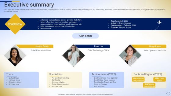 Online Tour And Travel Company Profile Executive Summary Download PDF Online Tour And Travel Company Profile Executive Summary Download PDF