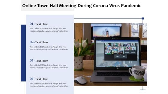 Online Town Hall Meeting During Corona Virus Pandemic Ppt PowerPoint Presentation Slides Ideas PDF