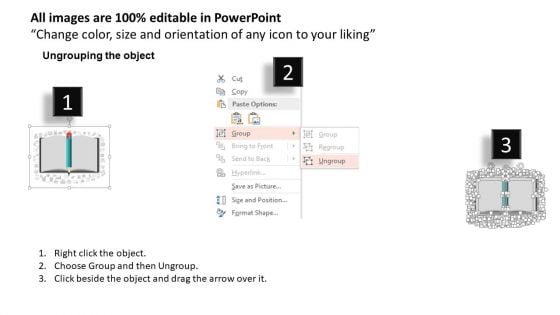 Open Book With Pencil And Education Icons Powerpoint Template