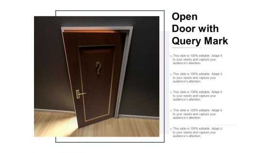 Open Door With Query Mark Ppt PowerPoint Presentation Visual Aids Deck