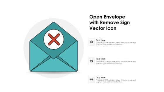 Open Envelope With Remove Sign Vector Icon Ppt PowerPoint Presentation Slides Example Topics PDF