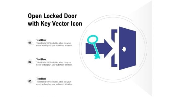 Open Locked Door With Key Vector Icon Ppt PowerPoint Presentation Outline Inspiration PDF