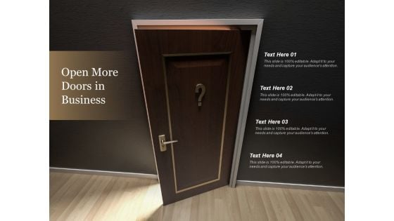 Open More Doors In Business Ppt PowerPoint Presentation Gallery Guidelines