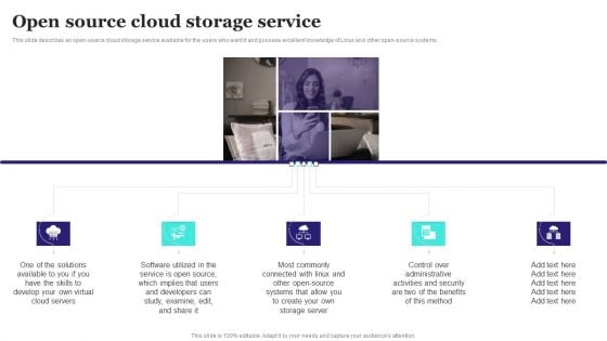 Open Source Cloud Storage Service Ppt PowerPoint Presentation File Inspiration PDF