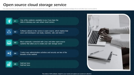 Open Source Cloud Storage Service Virtual Cloud Network IT Ppt Pictures Portfolio PDF