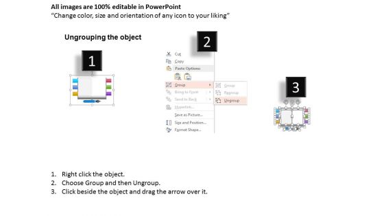 Open Text Books With Icons Powerpoint Template