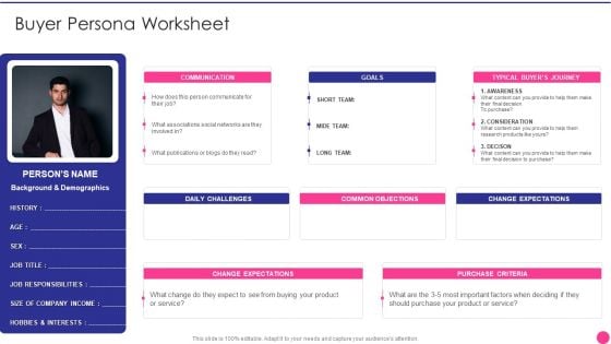 Operating B2B Sales Buyer Persona Worksheet Guidelines PDF