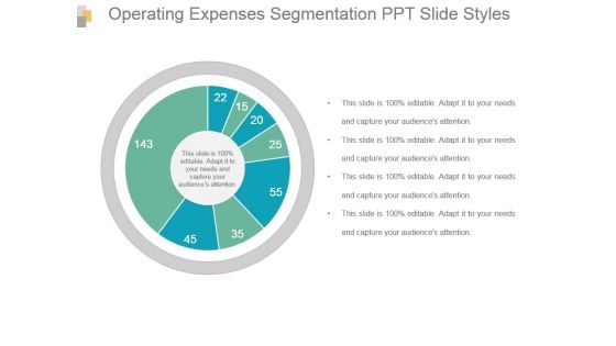 Operating Expenses Segmentation Ppt Slide Styles