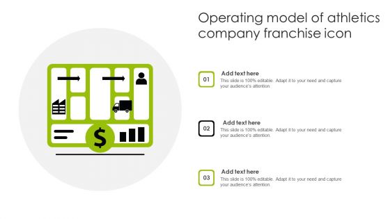 Operating Model Of Athletics Company Franchise Icon Ppt Portfolio Example PDF