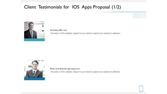 operating system application client testimonials for ios apps proposal brian ppt layouts pictures pdf