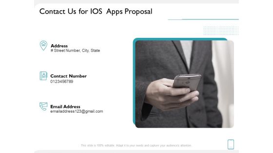 operating system application contact us for ios apps proposal ppt graphics pdf
