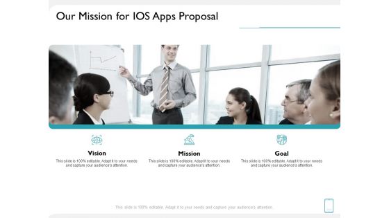 Operating System Application Our Mission For IOS Apps Proposal Ppt Pictures Influencers PDF