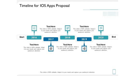 Operating System Application Timeline For IOS Apps Proposal Ppt Outline Background Image PDF