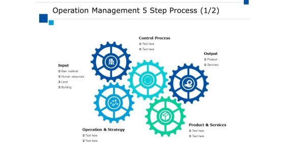 Operation Management 5 Step Process Ppt PowerPoint Presentation Professional Graphics Example