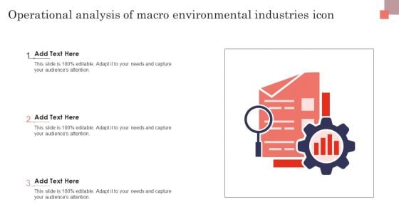 Operational Analysis Of Macro Environmental Industries Icon Elements PDF