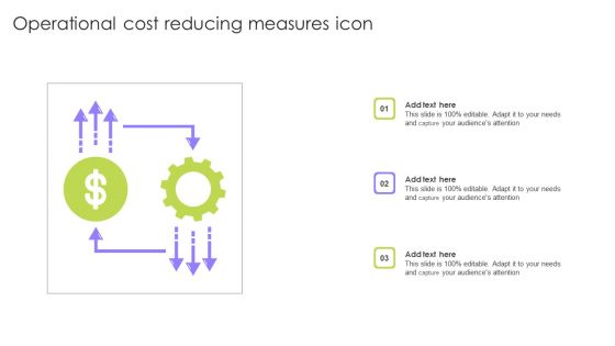 Operational Cost Reducing Measures Icon Microsoft PDF