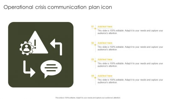 Operational Crisis Communication Plan Icon Themes PDF