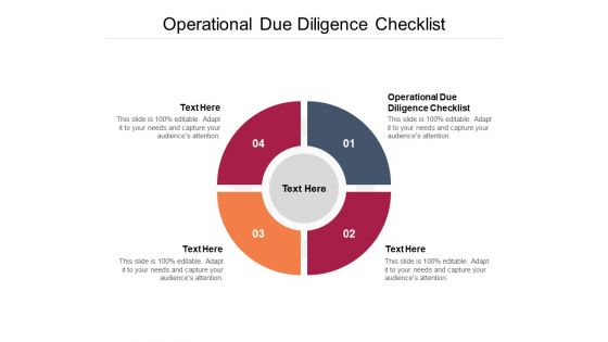 Operational Due Diligence Checklist Ppt PowerPoint Presentation Gallery Show Cpb Pdf