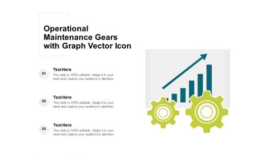 Operational Maintenance Gears With Graph Vector Icon Ppt PowerPoint Presentation Gallery Deck PDF