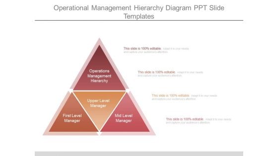 Operational Management Hierarchy Diagram Ppt Slide Templates