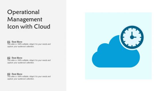 Operational Management Icon With Cloud Ppt PowerPoint Presentation Pictures Inspiration PDF