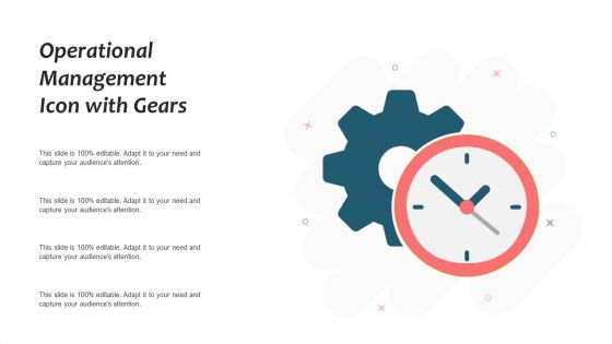 Operational Management Icon With Gears Ppt PowerPoint Presentation Model Portfolio PDF