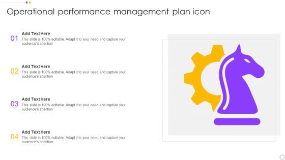 Operational Performance Management Plan Icon Summary PDF