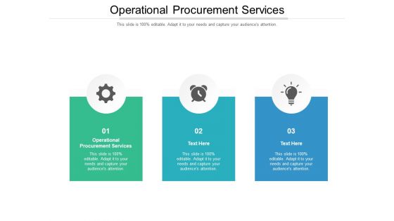 Operational Procurement Services Ppt PowerPoint Presentation Summary Graphics Tutorials Cpb Pdf