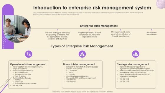 Operational Risk Assessment And Management Plan Introduction To Enterprise Risk Management System Introduction PDF Operational Risk Assessment And Management Plan Introduction To Enterprise Risk Management System Introduction PDF